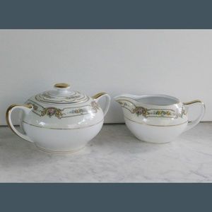 Black Knight Porcelain Cream and Sugar Set